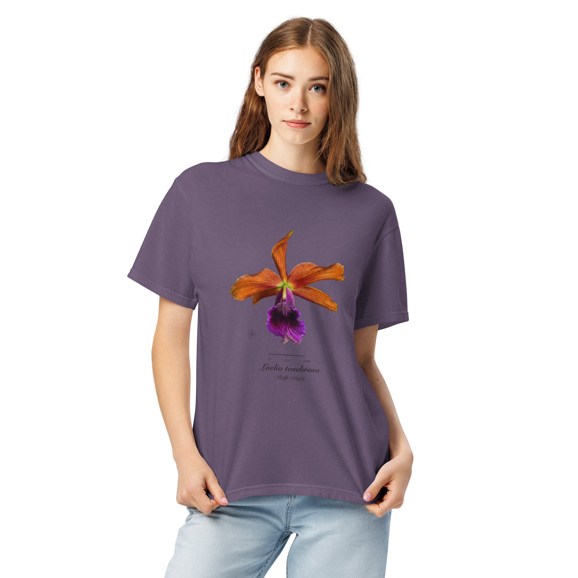 Laelia tenebrosa close โ Heritage T-Shirt | Vintage Botanical Orchid | Scientific Illustration | Premium Cotton | Orchid Gift - Image 10