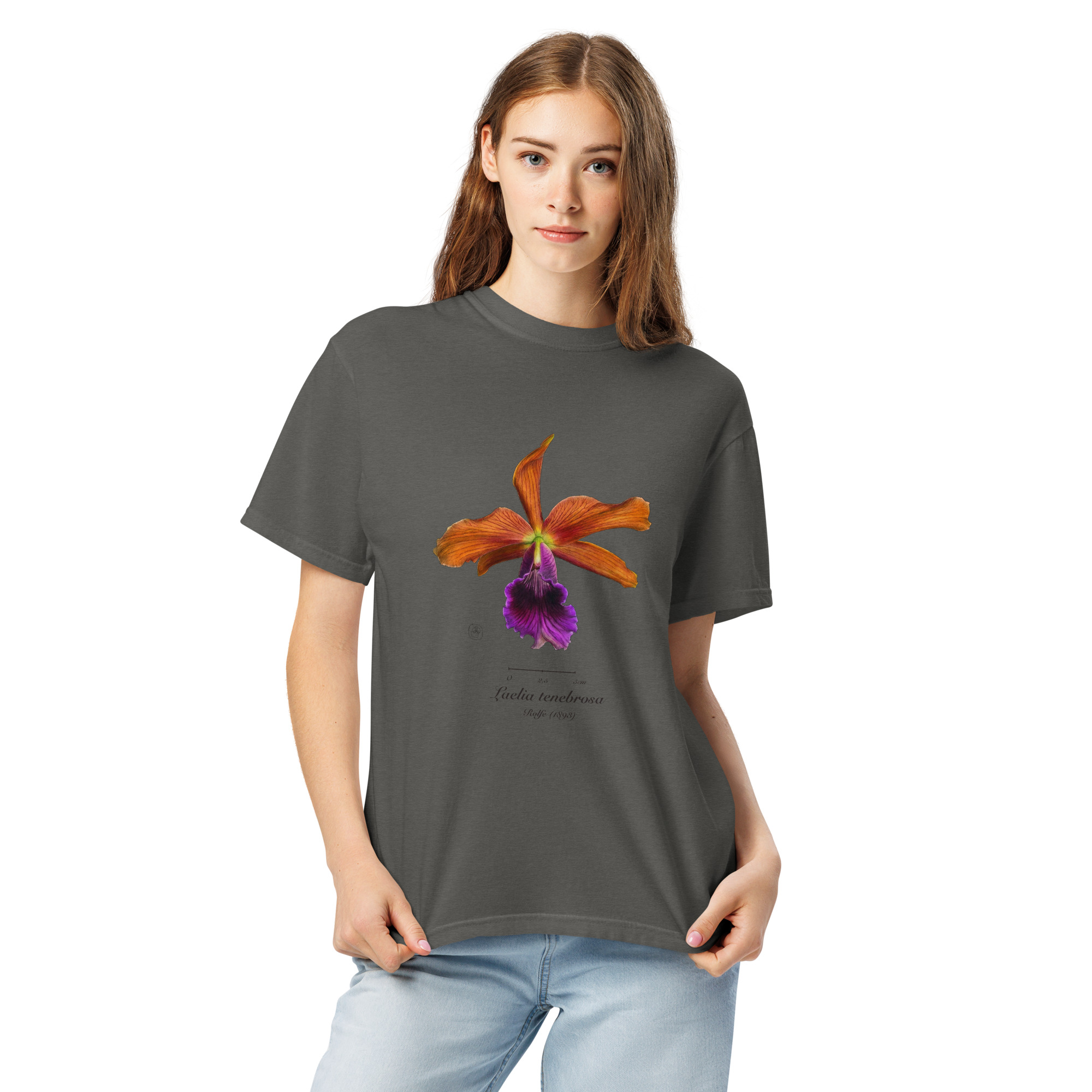Laelia tenebrosa close โ Heritage T-Shirt | Vintage Botanical Orchid | Scientific Illustration | Premium Cotton | Orchid Gift - Image 22