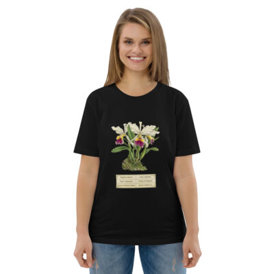 Cattleya rex Botanical Orchid T-Shirt | Premium Organic Cotton | Scientific Botanical Illustration | Plant Lover Gift | Sustainable Fashion2