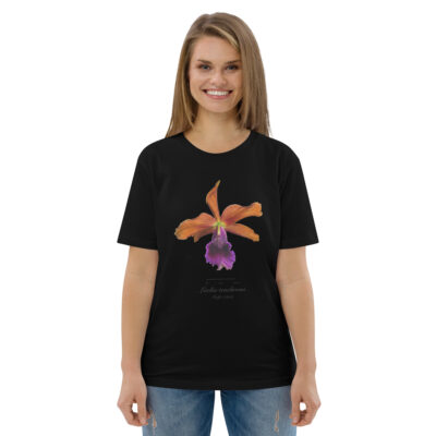 Laelia tenebrosa Botanical Orchid T-Shirt | Premium Organic Cotton | Scientific Botanical Illustration | Plant Lover Gift | Sustainable Fashion