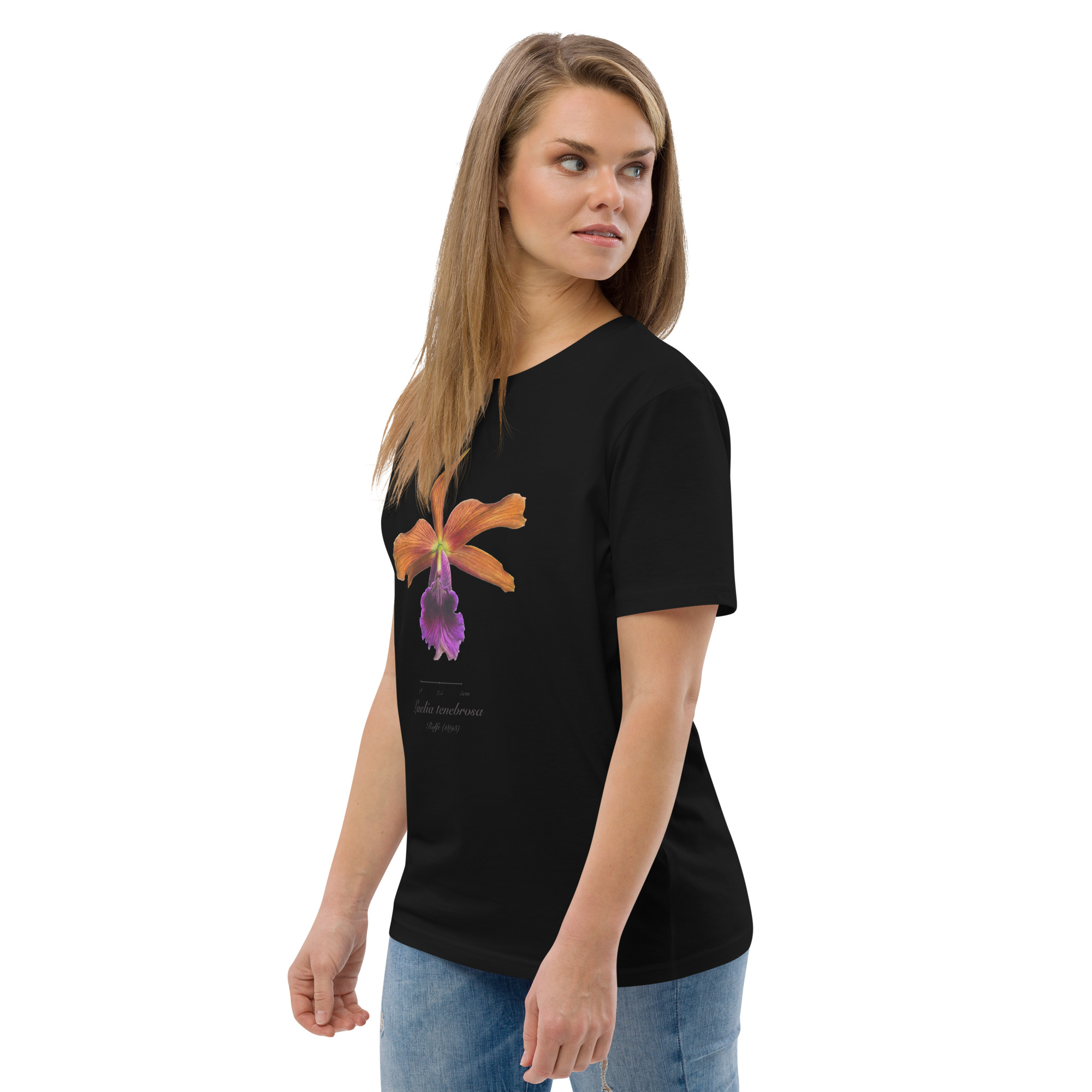 Laelia tenebrosa Botanical Orchid T-Shirt | Premium Organic Cotton | Scientific Botanical Illustration | Plant Lover Gift | Sustainable Fashion - Image 5