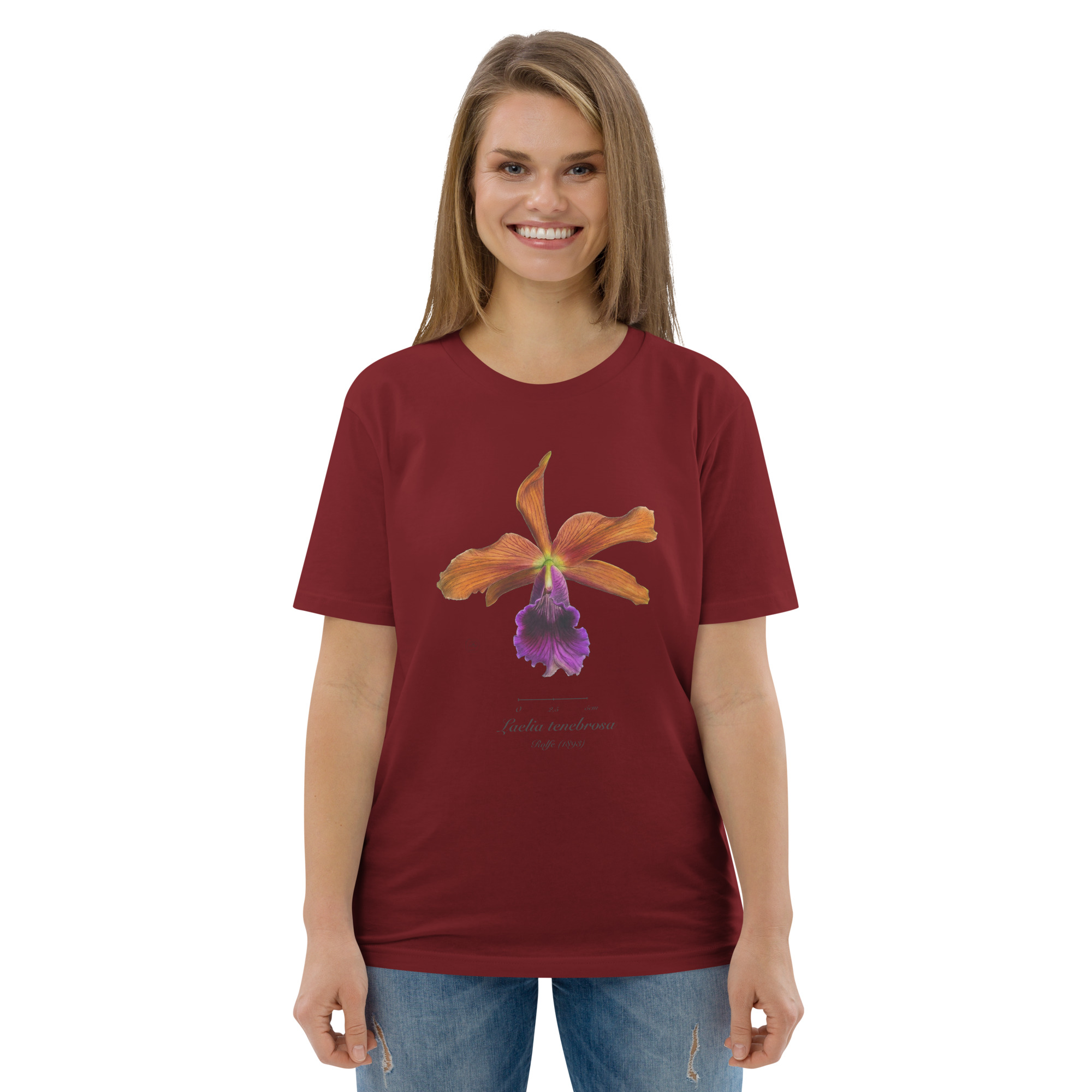 Laelia tenebrosa Botanical Orchid T-Shirt | Premium Organic Cotton | Scientific Botanical Illustration | Plant Lover Gift | Sustainable Fashion - Image 9
