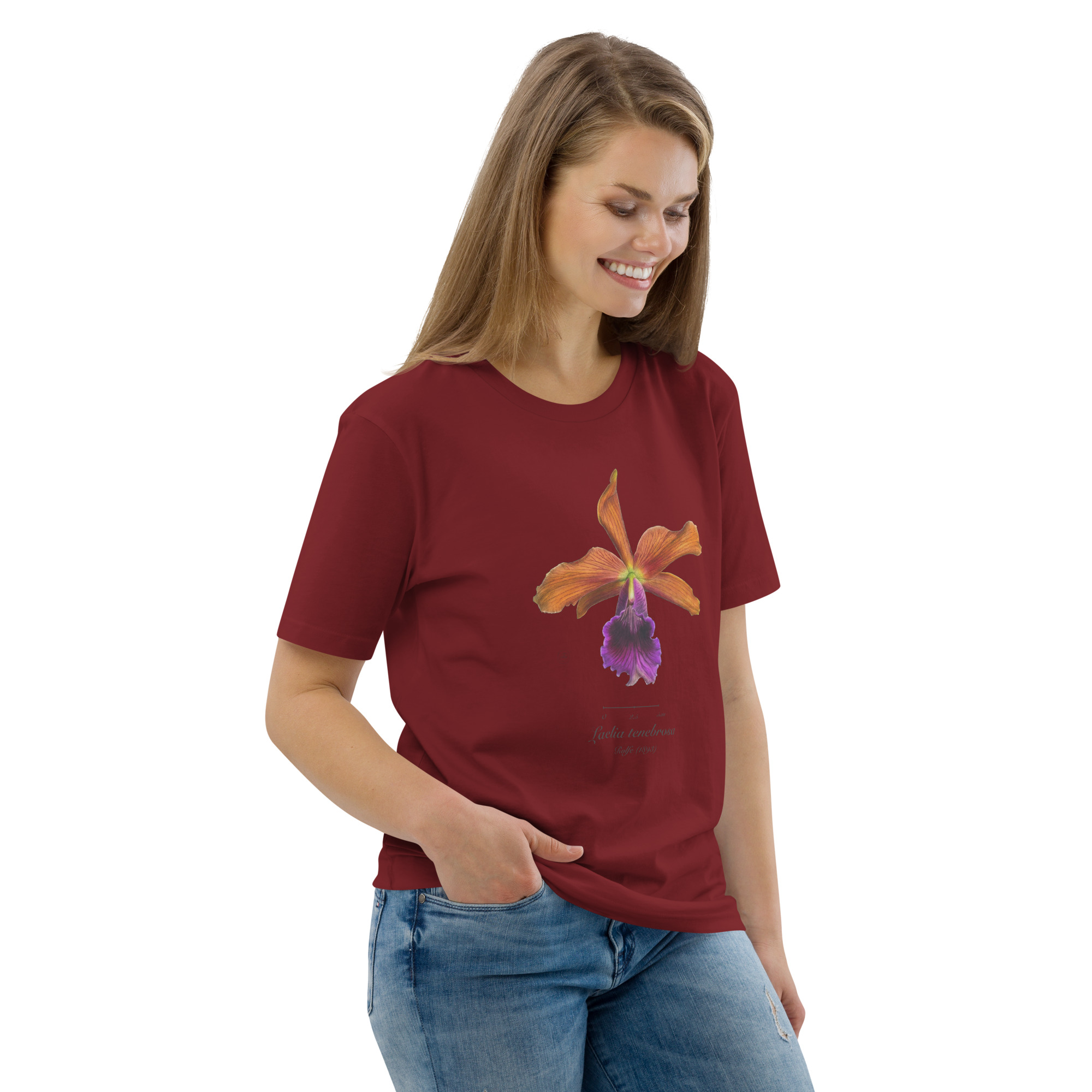 Laelia tenebrosa Botanical Orchid T-Shirt | Premium Organic Cotton | Scientific Botanical Illustration | Plant Lover Gift | Sustainable Fashion - Image 14