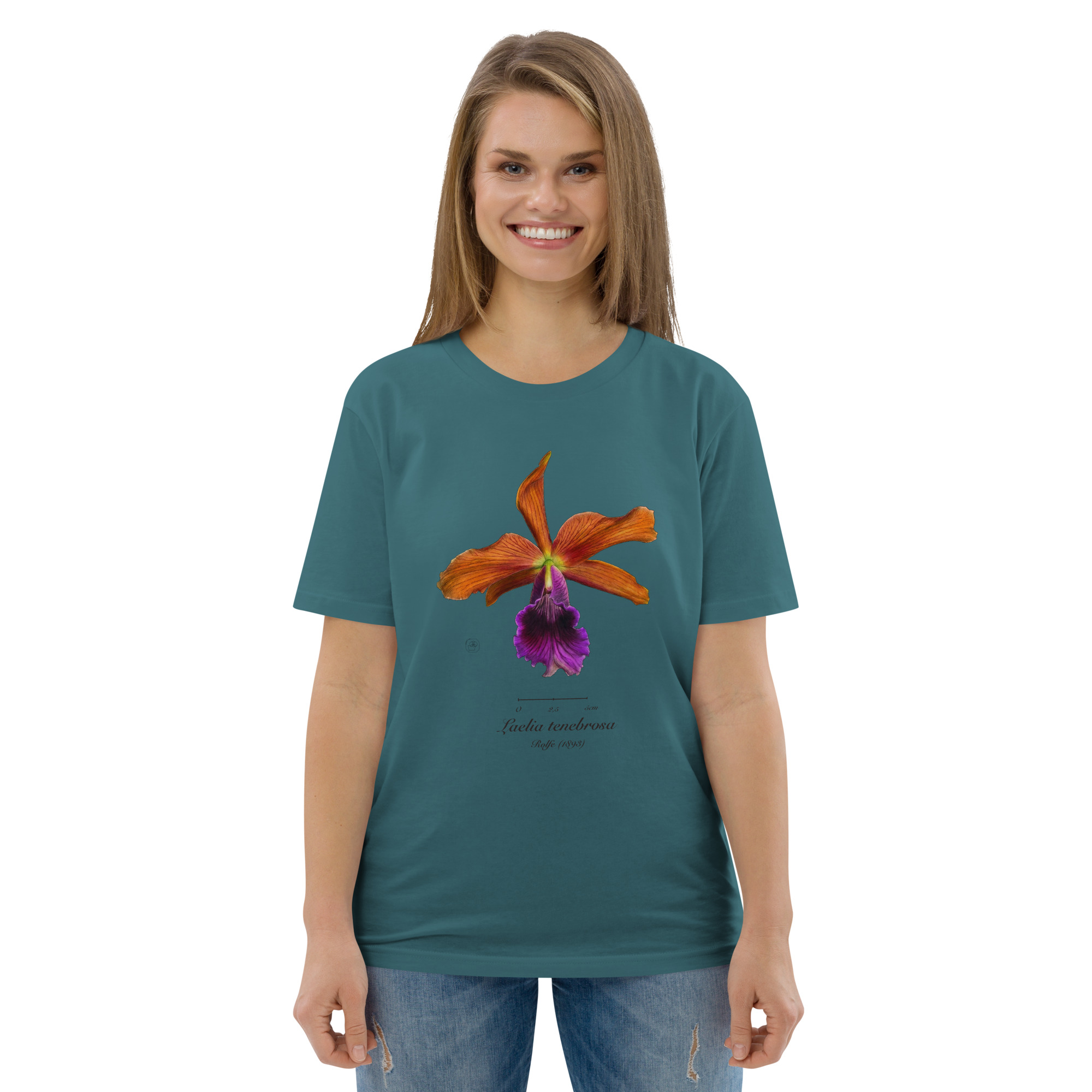 Laelia tenebrosa Botanical Orchid T-Shirt | Premium Organic Cotton | Scientific Botanical Illustration | Plant Lover Gift | Sustainable Fashion - Image 25