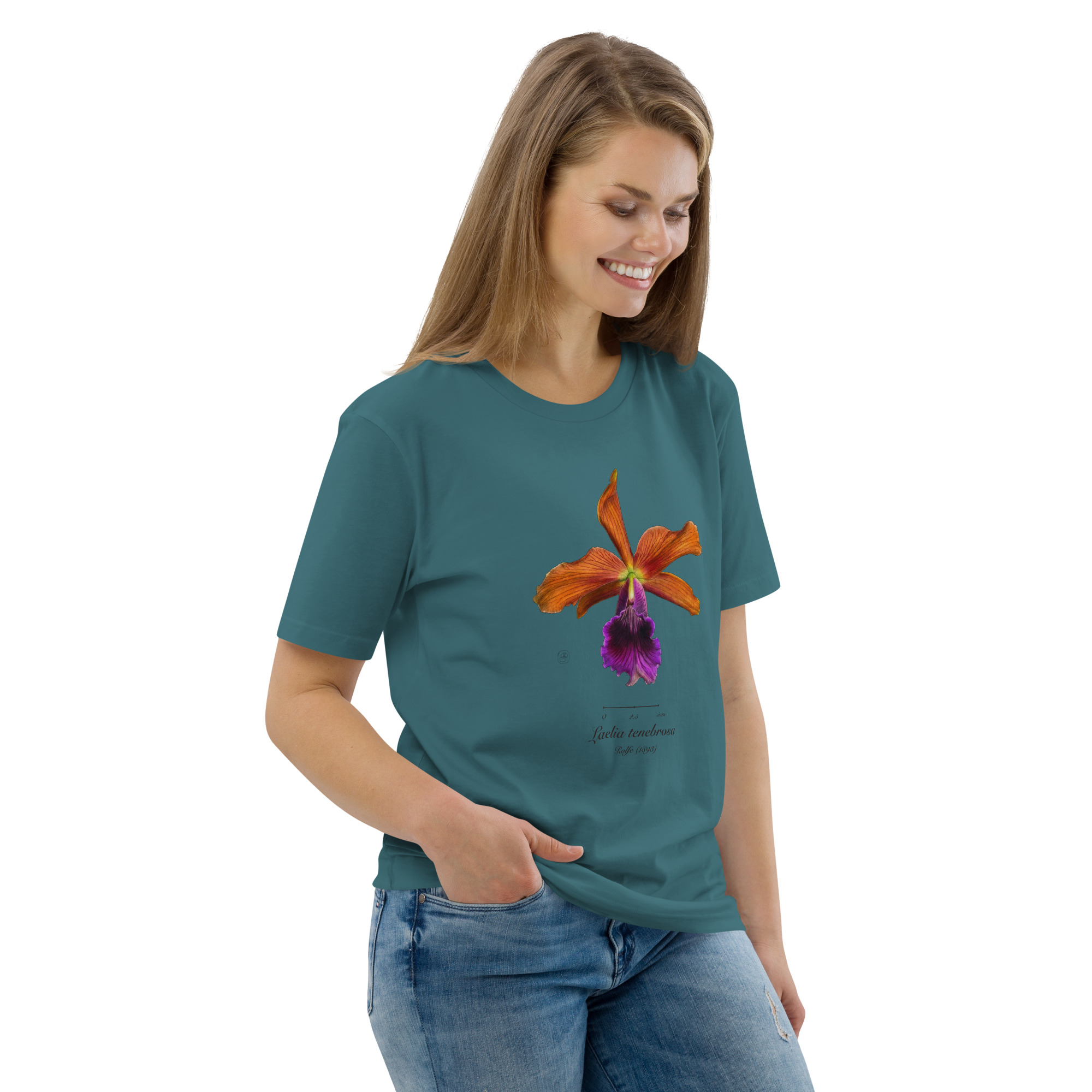 Laelia tenebrosa Botanical Orchid T-Shirt | Premium Organic Cotton | Scientific Botanical Illustration | Plant Lover Gift | Sustainable Fashion - Image 30